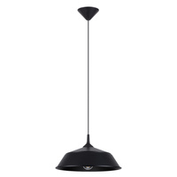 Lampa Sufitowa Wisząca Zwis E27 Okrągła Czarna Skandynawska Frika Sollux