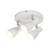 Lampa Sufitowa Punktowa Reflektor Spot 3x E27 Biały Minimalistyczny Ebony 6028 Rabalux