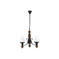 Lampa Sufitowa Wisząca Żyrandol 3x E27 Czarny Klasyczny Petronel 7078 Rabalux