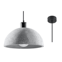 Lampa Sufitowa Wisząca Zwis E27 Okrągła Szara Industrialna Pablito Sollux