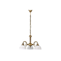 Lampa Sufitowa Wisząca Żyrandol 3x E27 Brązowy Klasyczny Flossi Rabalux