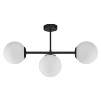 Lampa Sufitowa CELESTE Żyrandol Szklany Klosz Czarno-Biała Nowoczesna 3xE27 6217 TK Lighting