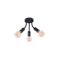 Lampa Sufitowa Dekoracyjna 3x E27 Czarny Industrialny Almus 6808 Rabalux