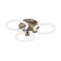 Lampa Sufitowa Dekoracyjna LED 21W 2300lm 3000-6000K CCT Ściemnialna Pilot Timer Chrom Nowoczesny Sotiris Rabalux
