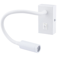 Lampa Ścienna LED Elastyczny Kinkiet do Czytania LEO 3W 4000K Biały