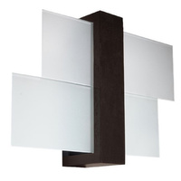 Lampa Ścienna Natynkowa Nowoczesna E27 Prostokątna Brązowa Skandynawska Feniks Sollux