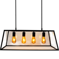 Lampa Wisząca Sufitowa Żyrandol IL MIO FINLAND 4xE27 Czarna - GOLDLUX (Polux)