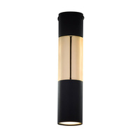 Lampa sufitowa ELIT BLACK Tuba Natynkowa Czarno-Złota Nowoczesna GU10 4369 TK Lighting