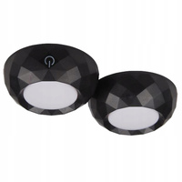 2x Lampka Podszafkowa LED Samoprzylepna Okrągła na Baterie 4000K 3xAAA Czarna