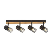 Lampa Sufitowa Punktowa Reflektor Spot 4x E14 Brązowy Industrialny Metta 71154 Rabalux