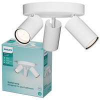 Lampa Sufitowa Reflektor 3x GU10 IP44 Biała Kosipo Philips