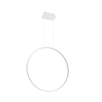 Lampa Sufitowa LED Wisząca RIO 50W 4000K Zwis Okrągła 78cm Biała SOLLUX