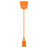 Lampa Wisząca Oprawa E27 Silikonowy klosz pomarańczowy VT-7228 V-TAC