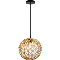 Lampa wisząca sufitowa kula UMEA IL MIO w stylu boho stal + sznur 1x E27 GOLDLUX (Polux)
