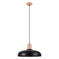 Lampa Sufitowa Wisząca Zwis E27 Okrągła Czarna Skandynawska Indy Sollux