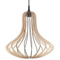 Lampa Sufitowa Wisząca Zwis E27 Geometryczna Brązowa Skandynawska Elza Sollux