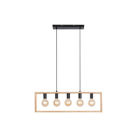 Lampa Wisząca Sufitowa E27 Czarny Skandynawski Indigo Rabalux