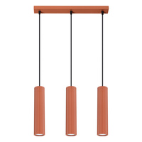 Lampa Wisząca Sufitowa Zwis Tuba Spot 3x GU10 Ochra Czerwona Karbon Deep Space SL.1632 Sollux