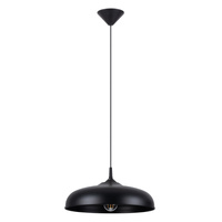 Lampa Sufitowa Wisząca Zwis E27 Okrągła Czarna Skandynawska Gina Sollux