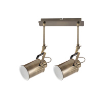 Lampa Sufitowa Punktowa Reflektor Spot 2x E27 Brązowy Industrialny Peter 5982 Rabalux