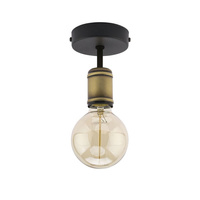 Lampa Sufitowa RETRO Czarna Patyna Styl Retro E27 1901 TK Lighting