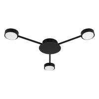 Żyrandol Lampa Oprawa Wisząca Sufitowa Dekoracyjny 3x GX53 Czarny Masterled