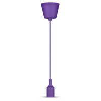Lampa Wisząca Oprawa E27 Silikonowy klosz fioletowy VT-7228 V-TAC