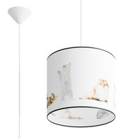 Lampa Sufitowa Wisząca Zwis E27 Żyrandol Owalna Wielokolorowa Nowoczesna Koty Sollux