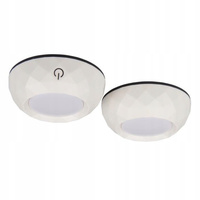 2x Lampka Podszafkowa LED Samoprzylepna Okrągła na Baterie 4000K 3xAAA Biała