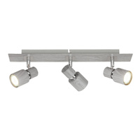 Lampa Sufitowa Oprawa Halogenowa Punktowa Reflektor Spot 3x GU10 Szary Nowoczesny Merkur 6127 Rabalux
