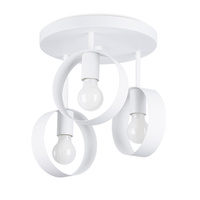 Lampa Sufitowa Plafon 3x E27 Okrągła Biała Nowoczesna Titran Sollux