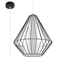 Lampa Sufitowa Wisząca Zwis E27 Geometryczna Czarna Industrialna Demi Sollux
