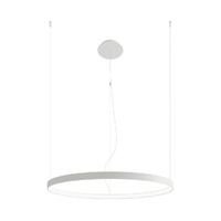 Lampa Sufitowa LED Wisząca RIO 50W 4000K Żyrandol Okrągła 78cm Biała SOLLUX