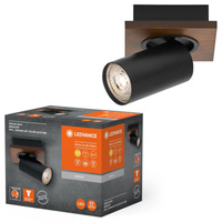 Lampa LED Ścienna Sufitowa Kinkiet Oprawa Natynkowa 3.4W 230lm 3000K Ciepła Ściemnialna Dekoracyjna Brązowy Czarny Spot Mercury Ledvance