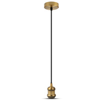 Lampa Wisząca Oprawa E27 Metalowy klosz ciemny brąz VT-7555 V-TAC