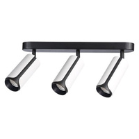 Lampa Sufitowa Spot Tuba Reflektor Oprawa Halogenowa 3x GU10 Ruchomy Czarny Biały Sento Masterled