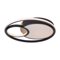 Lampa Sufitowa LED Natynkowa 81W 3800lm 3000-6000K CCT Ściemnialna Pilot Timer Czarny Nowoczesny Leola Rabalux