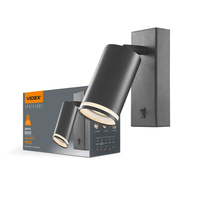 Lampa Ścienna Kinkiet 1x GU10 Czarna KENT Videx