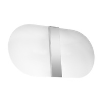 Lampa Ścienna Kinkiet 2x G9 Owalna Biała Chrom Nowoczesna Salia Sollux