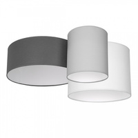 LAMPA SUFITOWA NATYNKOWA Żyrandol PLAFON TUBA 3XE27 STAN GREY