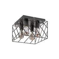 Lampa Sufitowa Dekoracyjna E27 Czarny Industrialny Boroo Rabalux