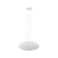Lampa Sufitowa Wisząca GALA Szklany Klosz Biała Nowoczesna 4xE27 911 TK Lighting