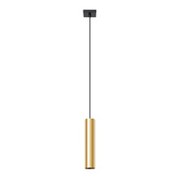 Lampa Sufitowa Wisząca Zwis GU10 Tuba Żyrandol Tubularna Złota Połysk Nowoczesna Lagos Sollux