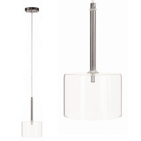 Nowoczesna Lampa Wisząca Sufitowa SZKLANA Przezroczysta do LED G4 12V Walec