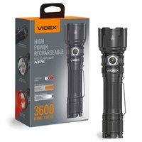 Latarka Taktyczna LED Przenośna 20W 3600lm 5000K Szperacz 8 Trybów Pracy VLF-A376 Videx