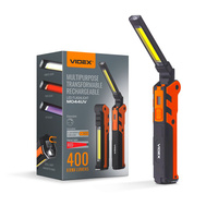 Latarka Ręczna Akumulatorowa LED 5W 400lm 5 Trybów Pracy UV Ściemnialna Videx