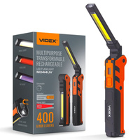 Latarka Ręczna Akumulatorowa LED 5W 400lm 5 Trybów Pracy UV Ściemnialna Videx