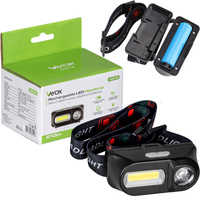 Latarka Czołowa LED Akumulatorowa XPE + COB VA0115 Vayox