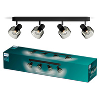 Lampa Sufitowa Reflektor 4x E14 LED Czarna Sleet Philips