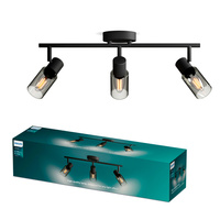 Lampa Sufitowa Reflektor 3x E14 Czarna Palms Philips